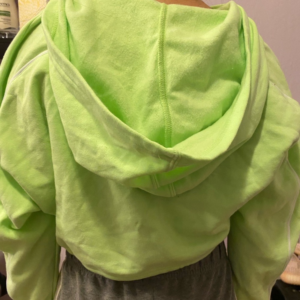 Forever 21 zip up hoodie highlighter yellow.